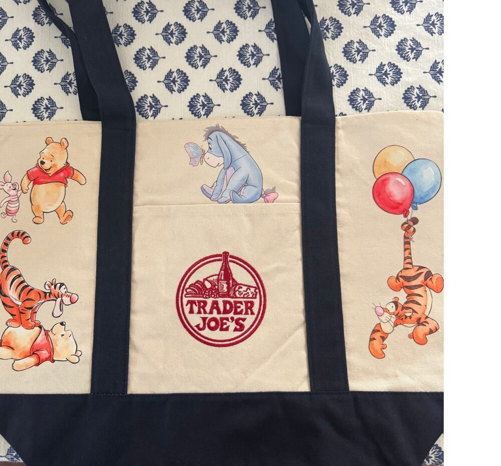 Disney Winnie Pooh Tigger Eeyore Piglet Large Custom Made Trader Joes Mini Tote